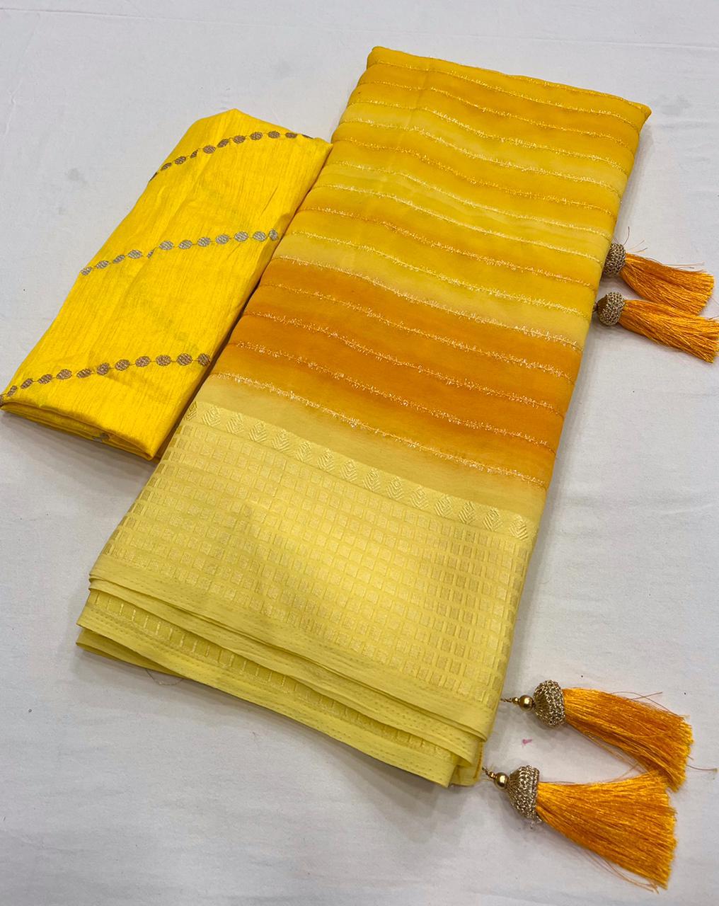 Kashvi Ananya Printed Georgette Fancy Ethnic Wear Saree Collection